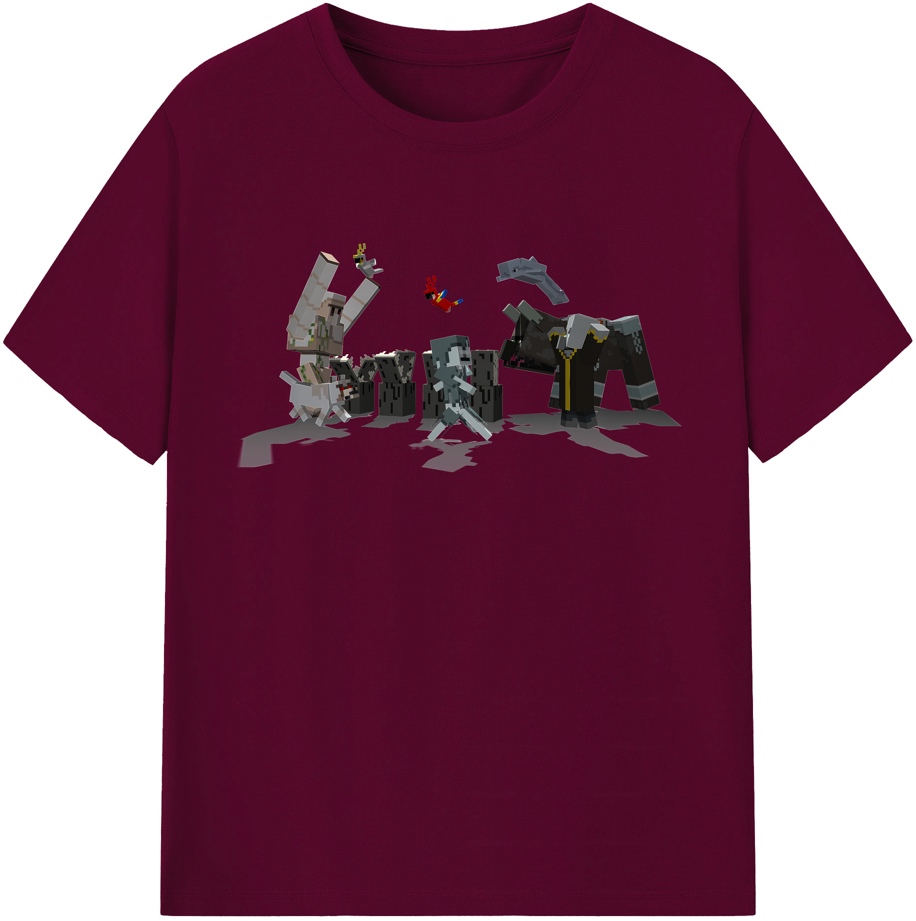 （画像用） マインクラフト ブロックの世界 Minecraft MC Block world レディースカジュアルプリントTシャツ（綿100％）